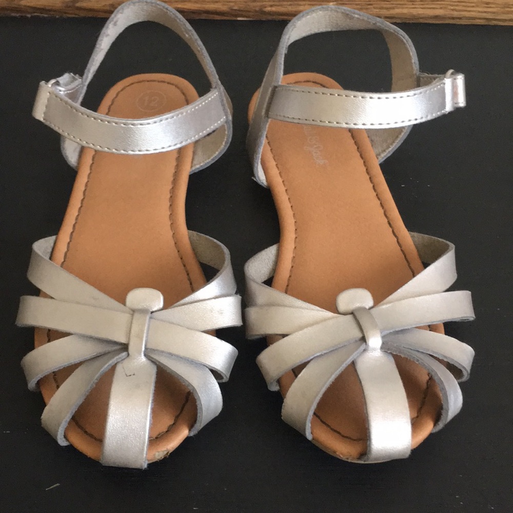Girls silver summer sandals
